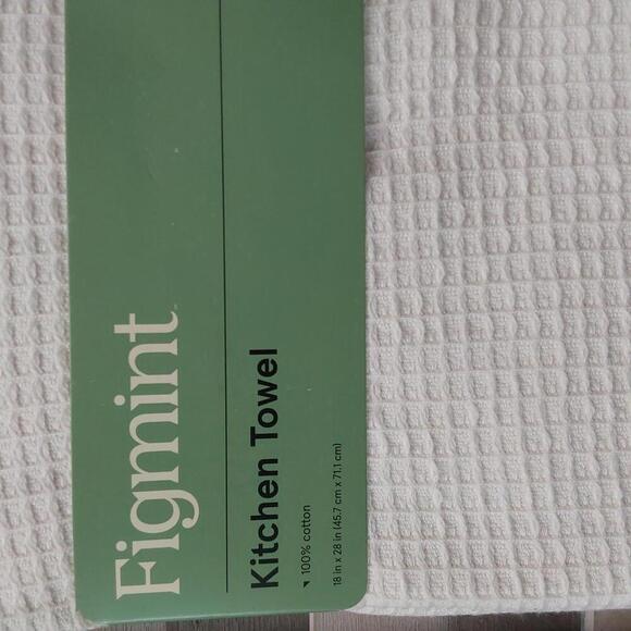 18" x 28" Vintage Waffle Kitchen Towel Cream | Figmint | Set of 2 - Picture 2 of 5